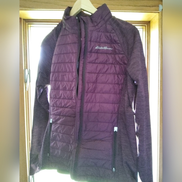 Eddie Bauer Ignitelite Hybrid Jacket in Dark Plum Size Large Tall - Picture 2 of 4